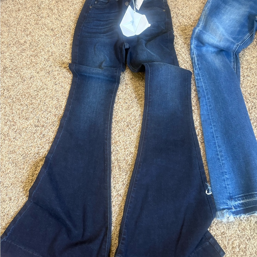 Buckle Deep Indigo Flare Jeans